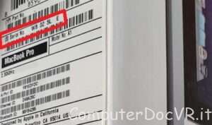 identificare numero seriale mac non si accende scatola