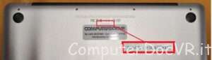 identificare numero seriale mac portatile macbook