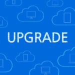 sfondo blu con al centro la scritta "upgrade"